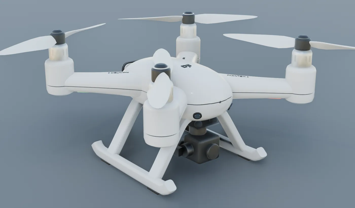 Dron DJI Phantom 4 modelado por código